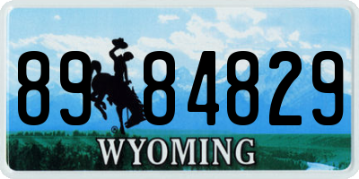 WY license plate 8984829