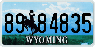 WY license plate 8984835