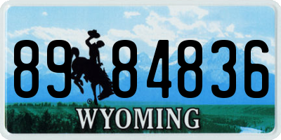 WY license plate 8984836