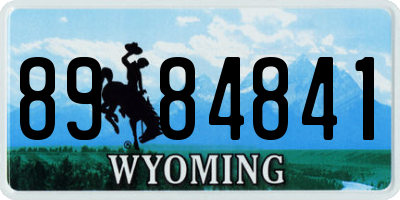 WY license plate 8984841