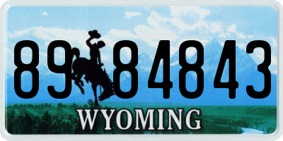 WY license plate 8984843