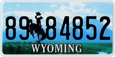 WY license plate 8984852