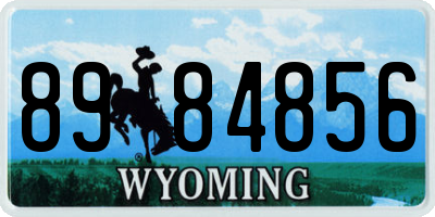WY license plate 8984856