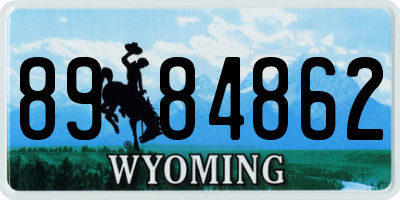 WY license plate 8984862