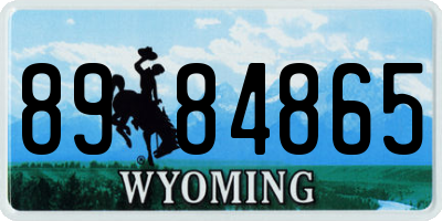 WY license plate 8984865