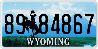 WY license plate 8984867