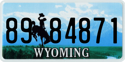 WY license plate 8984871