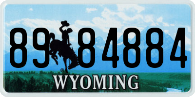 WY license plate 8984884
