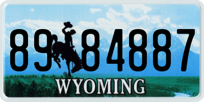 WY license plate 8984887