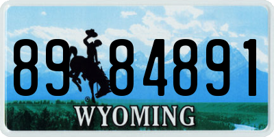 WY license plate 8984891