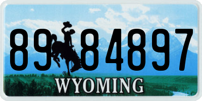 WY license plate 8984897
