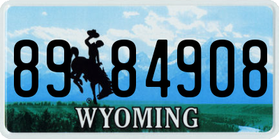 WY license plate 8984908