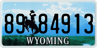 WY license plate 8984913