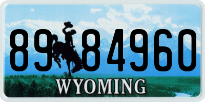 WY license plate 8984960