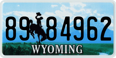 WY license plate 8984962