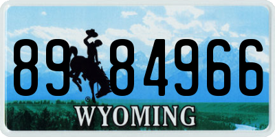 WY license plate 8984966