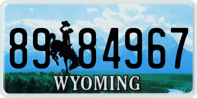 WY license plate 8984967