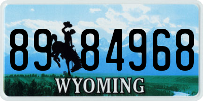 WY license plate 8984968