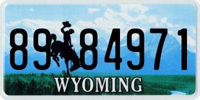 WY license plate 8984971