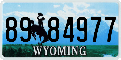 WY license plate 8984977