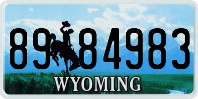 WY license plate 8984983