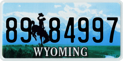 WY license plate 8984997