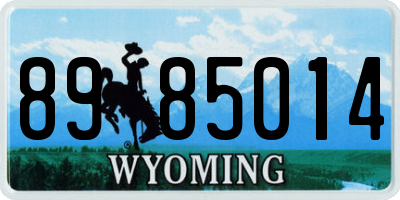 WY license plate 8985014