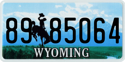 WY license plate 8985064