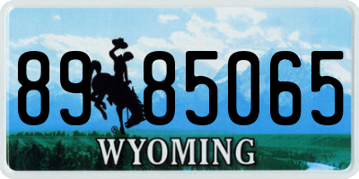 WY license plate 8985065