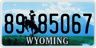 WY license plate 8985067