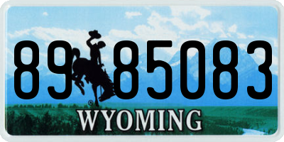 WY license plate 8985083