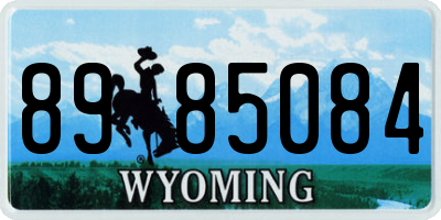 WY license plate 8985084