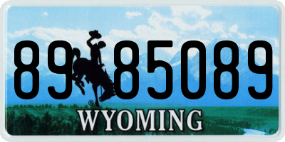 WY license plate 8985089