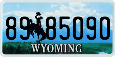 WY license plate 8985090