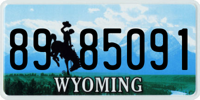 WY license plate 8985091