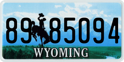 WY license plate 8985094