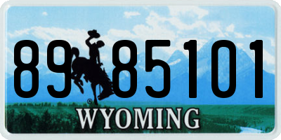 WY license plate 8985101