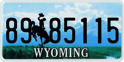 WY license plate 8985115