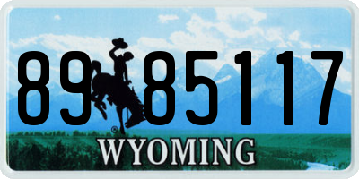 WY license plate 8985117