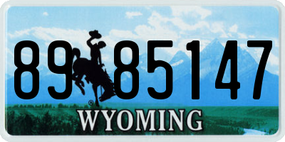 WY license plate 8985147