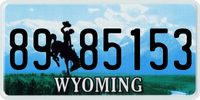 WY license plate 8985153