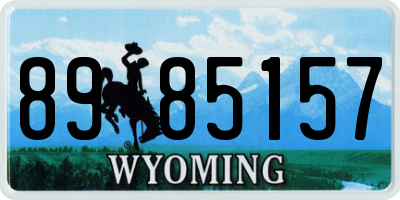WY license plate 8985157