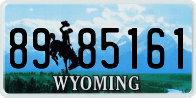 WY license plate 8985161