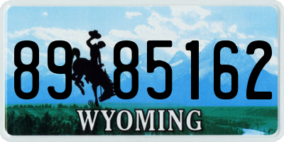 WY license plate 8985162