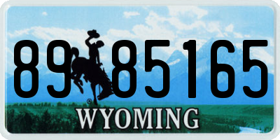 WY license plate 8985165