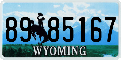 WY license plate 8985167