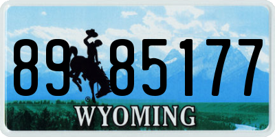 WY license plate 8985177