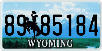 WY license plate 8985184