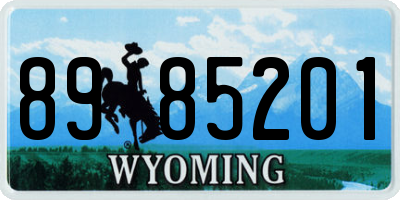 WY license plate 8985201