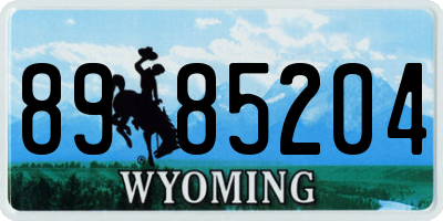 WY license plate 8985204